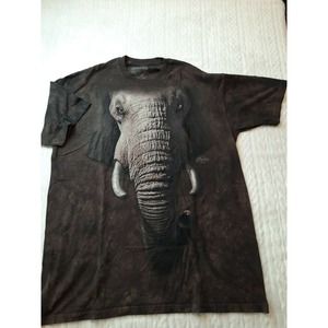 Men's T-Shirt Elephant Vincent Hie Tie Dye Brown XL 2011